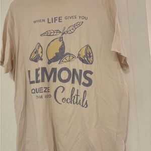 Abercrombie & Fitch Cream Lemon Graphic Tee